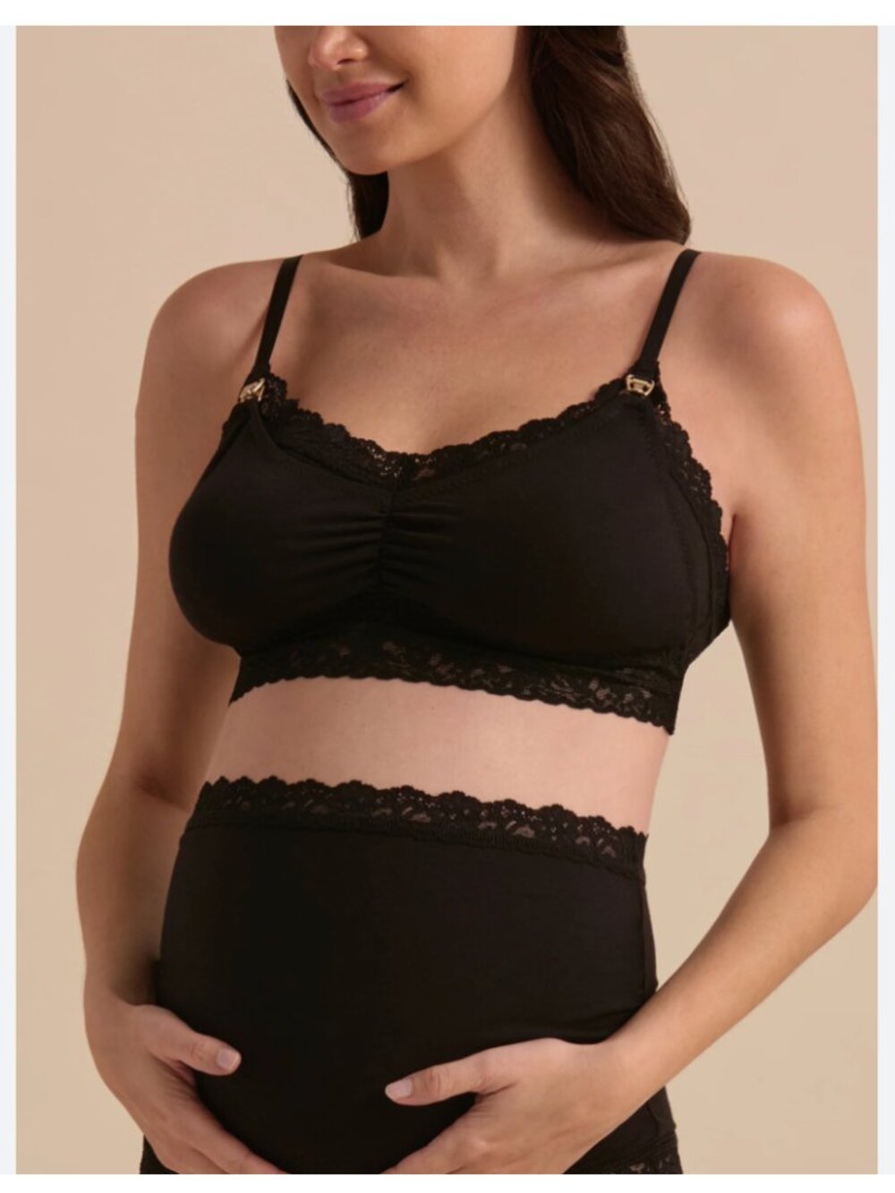 Hanky Panky Supima Cotton® Nursing Bralette Black / M NWOT